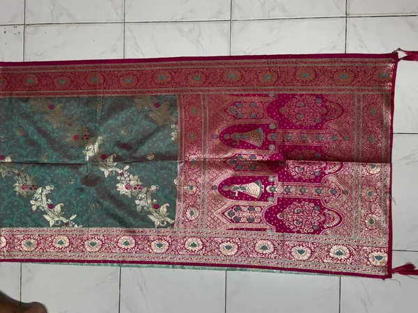 Magenta_Teal_Printed_Saree_For_Women