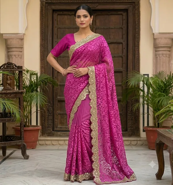 Pink_Saree_Cotton_For_women