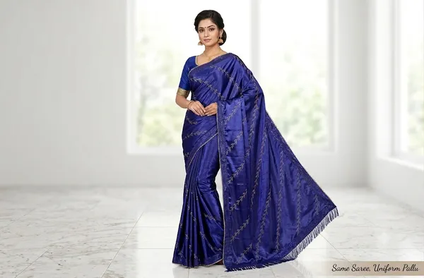 Blue_Saree_Satin_For_women