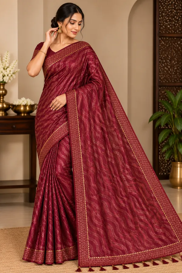 Maroon_Saree_Georgette_For_women