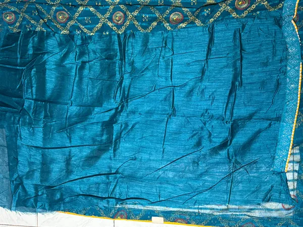 Teal_Blue_Embellished_Ethnic_Saree_for_Women