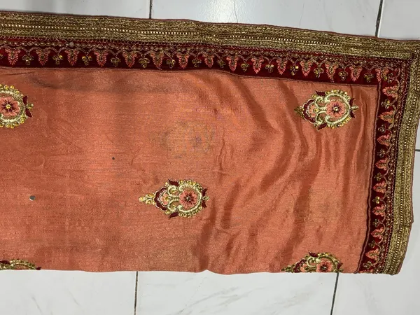 Peach_Woven_Embellished_Saree_for_Women