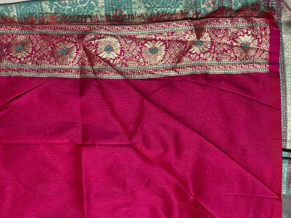Magenta_Teal_Printed_Saree_For_Women