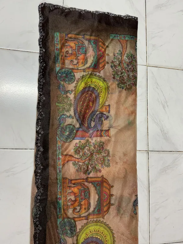 Brown_Printed_Dupatta_For_Women