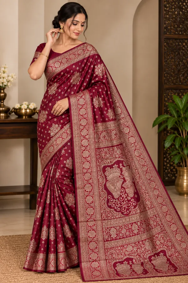 Pink_Saree_Banarsi_Silk_For_women