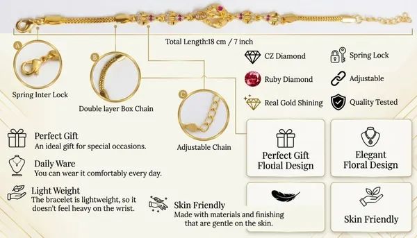 Gold-Tone_Floral_Bracelet_for_Women