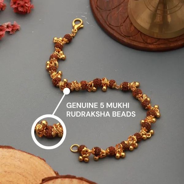 Gold_Plated_Elemental_Rudraksha_Bracelet_For_Women