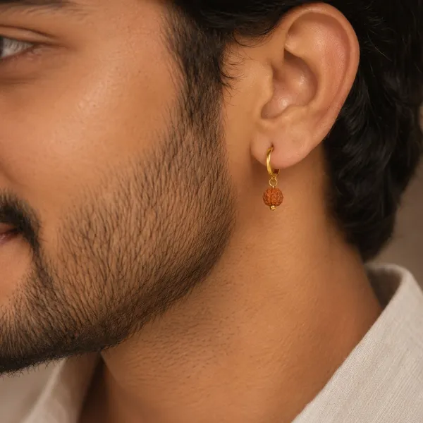 5_Mukhi_Rudraksha_Hoop_Earrings_Pack_Of_2_Pairs