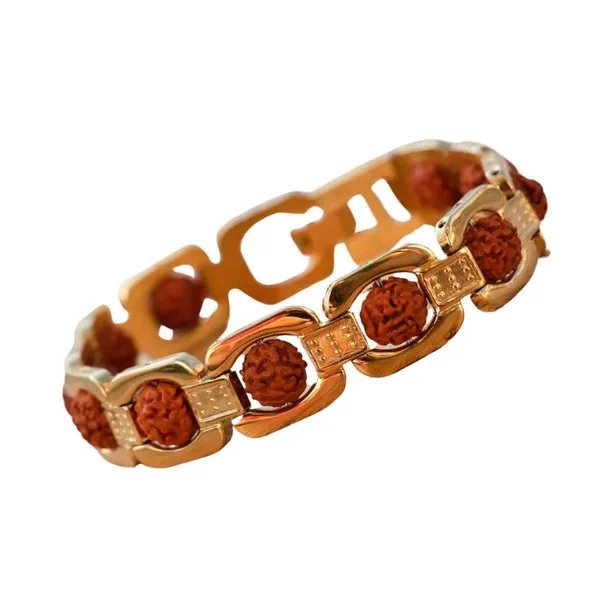 Gold_Tone_Rudraksha_Link_Bracelet_for_Men