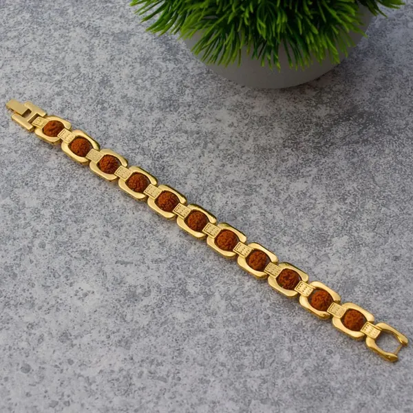 Gold_Tone_Rudraksha_Link_Bracelet_for_Men