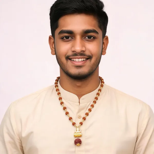 Gold_Alloy_Rudraksha_Trishul_Mala_Necklace_For_Men