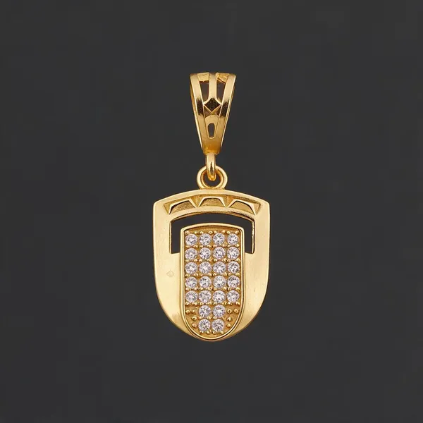 Gold__Stone_Studded_Cutwork_Pendant_For_Women