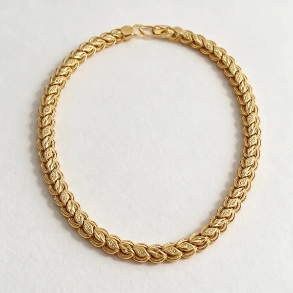 Gold__Woven_Chain_Necklace_For_Women