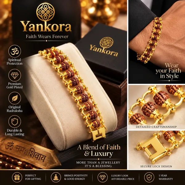 Gold_Plated_Rudraksha_Beaded_Bracelet_for_Men