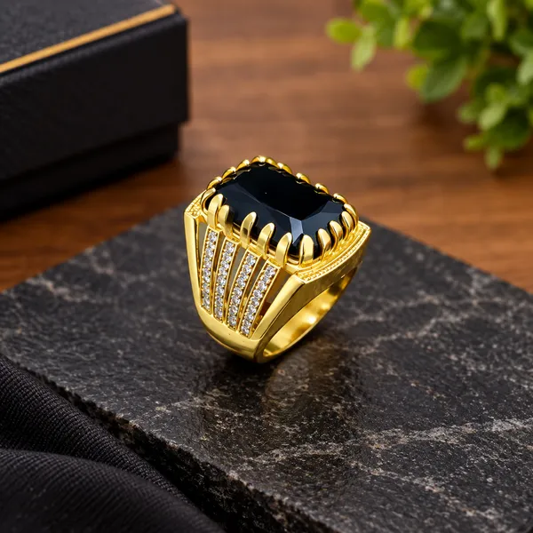 Green_Gold_Alloy_Gemstone_Signet_Ring_For_Men
