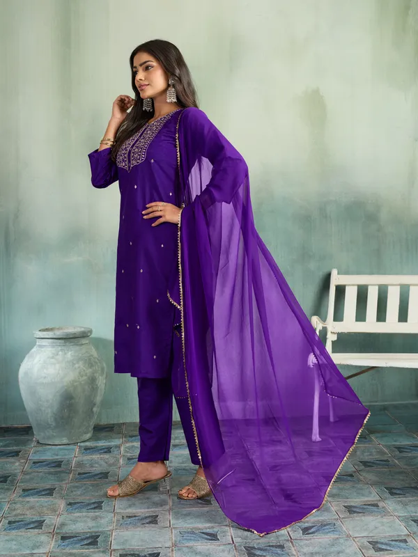 Purple_Cotton_Silk_Straight_Embroidered_Kurta_Set_With_Dupatta_For_Women