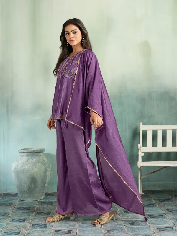 Purple_Cotton_Silk_Relaxed_Embroidered_Kurta_Set_For_Women