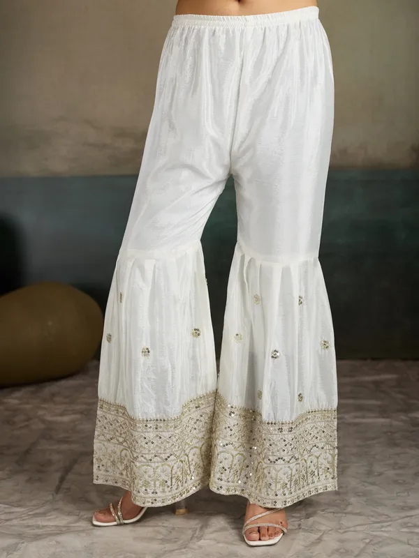 White_Cotton_Silk_Straight_Kurta_Set_With_Palazzo_And_Dupatta_For_Women
