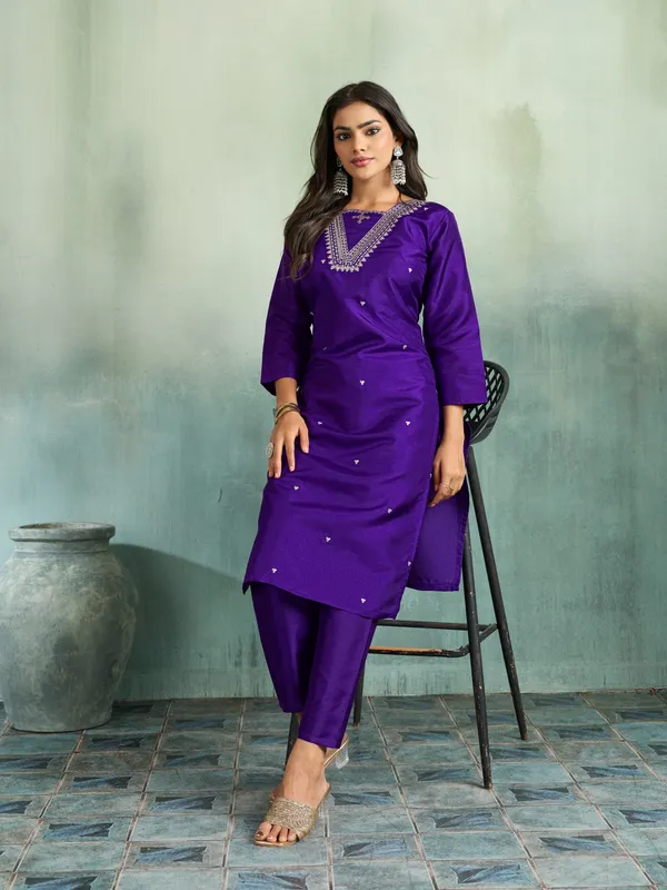 Purple_Cotton_Silk_Straight_Kurta_Set_With_Palazzo_And_Dupatta_For_Women
