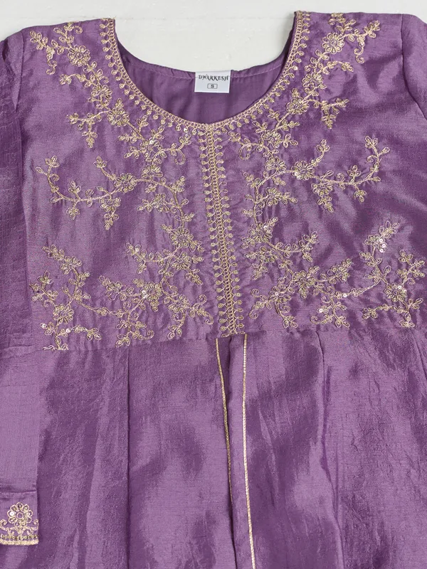 Purple_Cotton_Silk_Relaxed_Embroidered_Kurta_Set_For_Women