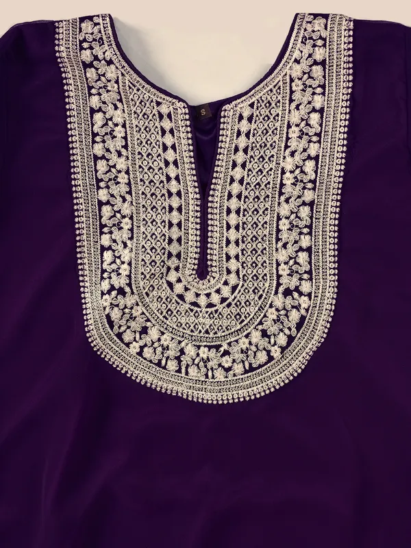 Purple_Cotton_Silk_Straight_Embroidered_Sharara_Kurta_Set_For_Women