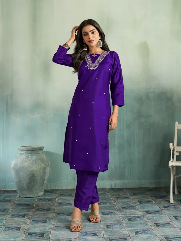 Purple_Cotton_Silk_Straight_Kurta_Set_With_Palazzo_And_Dupatta_For_Women