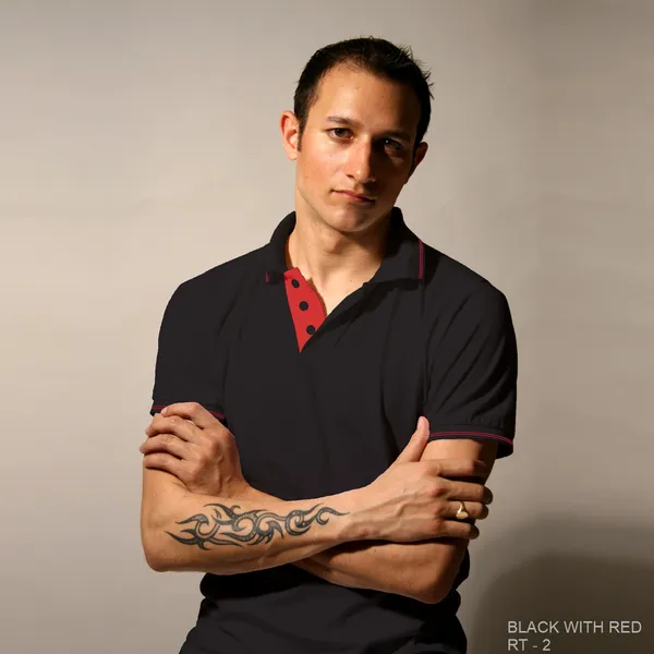 Black_Polo_T-Shirt_With_Red_Trim_for_Men