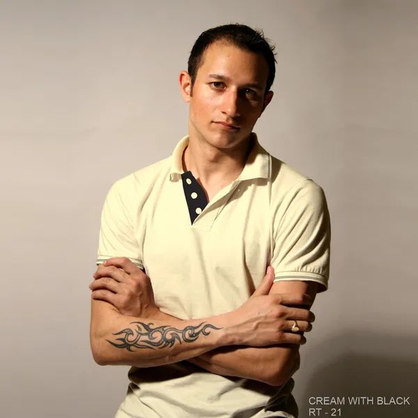Cream_Polo_T-Shirt_for_Men