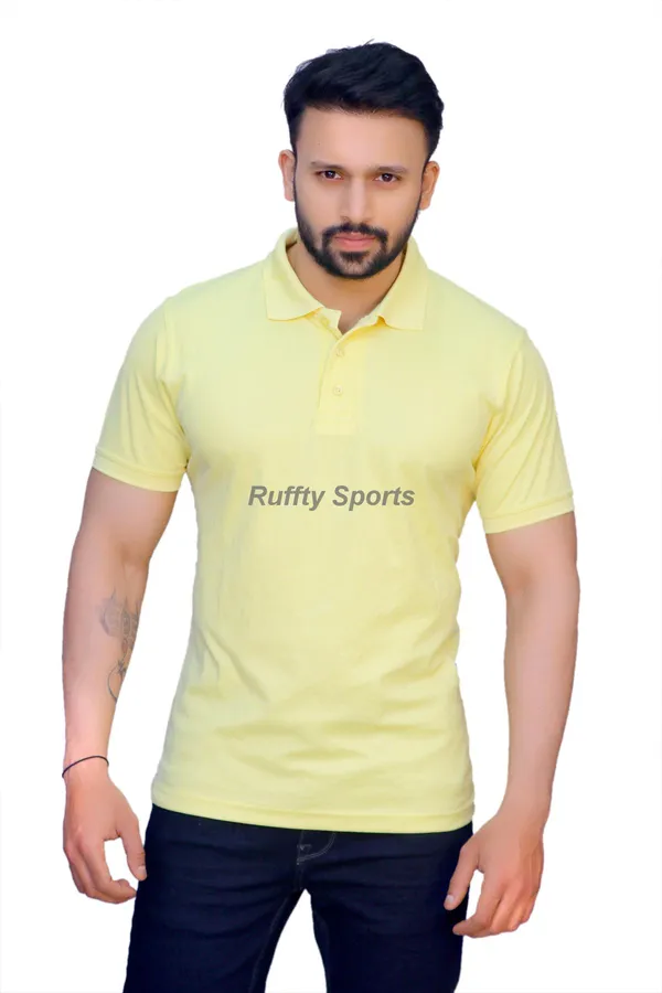 Yellow_Short_Sleeve_Polo_T-Shirt_for_Men
