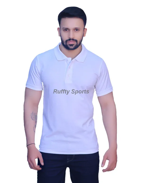 White_Polo_Regular_Fit_T-Shirt_For_Men