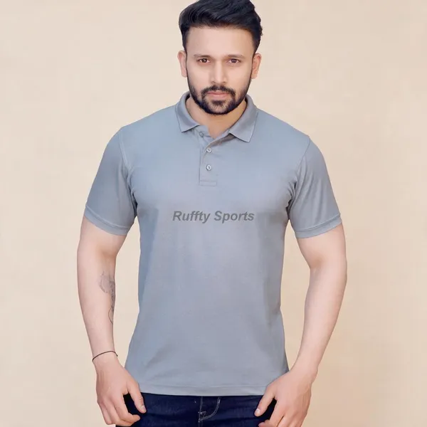 Grey_Cotton_Regular_Fit_Polo_T-Shirt_For_Men