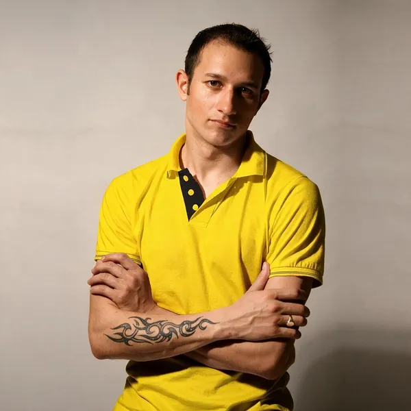Yellow_Cotton_Regular_Fit_Polo_T-Shirt_For_Men