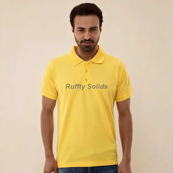 Yellow_Cotton_Regular_Fit_Polo_T-Shirt_For_Men