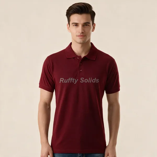 Maroon_Cotton_Regular_Fit_Polo_T-Shirt_For_Men
