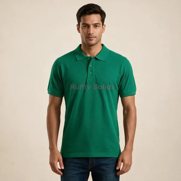 Green_Cotton_Regular_Fit_Polo_T-Shirt_For_Men