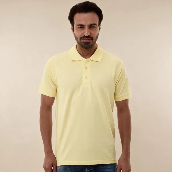 Yellow_Cotton_Regular_Fit_Polo_T-Shirt_For_Men