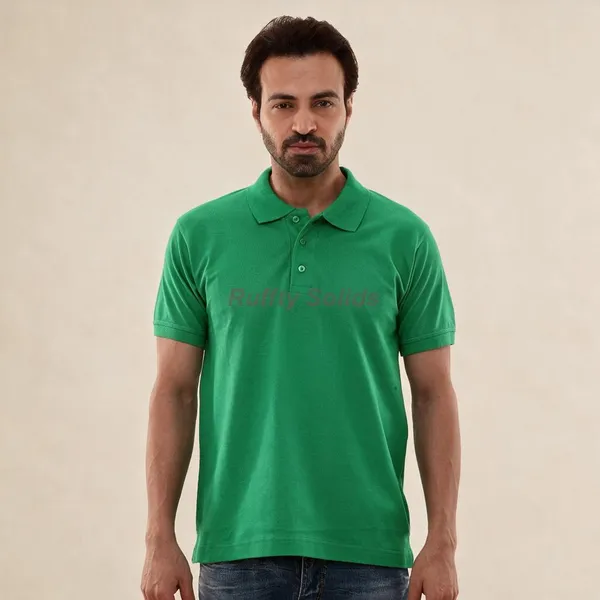 Green_Cotton_Regular_Fit_Polo_T-Shirt_For_Men