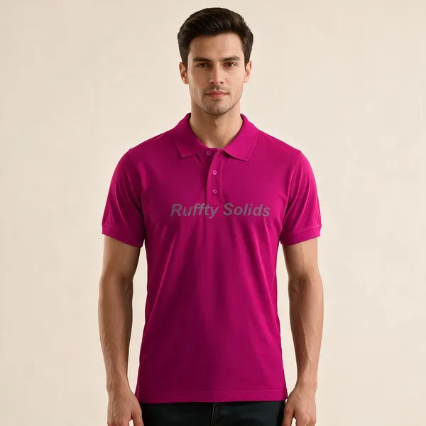 Pink_Cotton_Regular_Fit_Polo_T-Shirt_For_Men