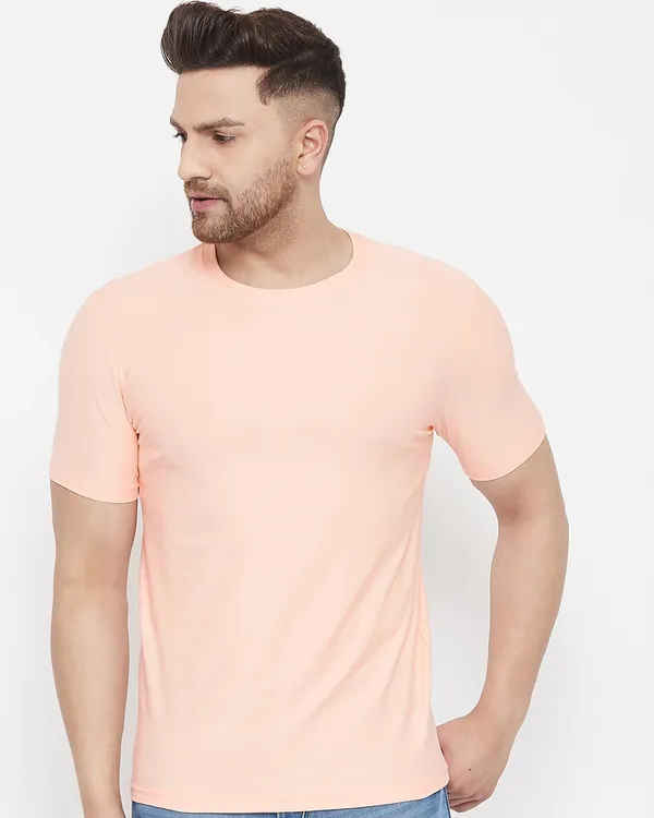 Peach_Regular_Fit_Crew_Neck_T-Shirt_for_Men
