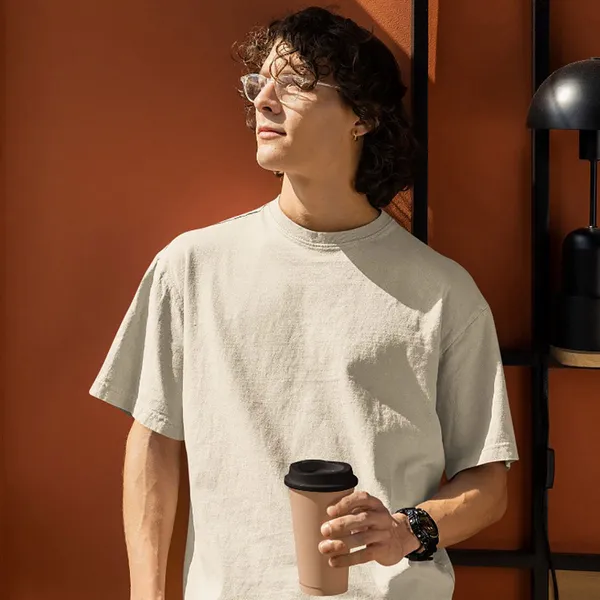 Beige_Casual_Fit_T-Shirt_for_Men