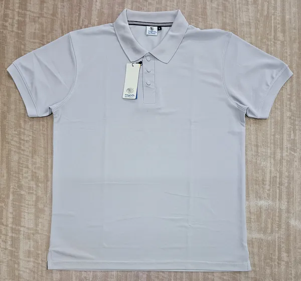 Grey_Regular_Fit_Polo_T-Shirt_For_Men