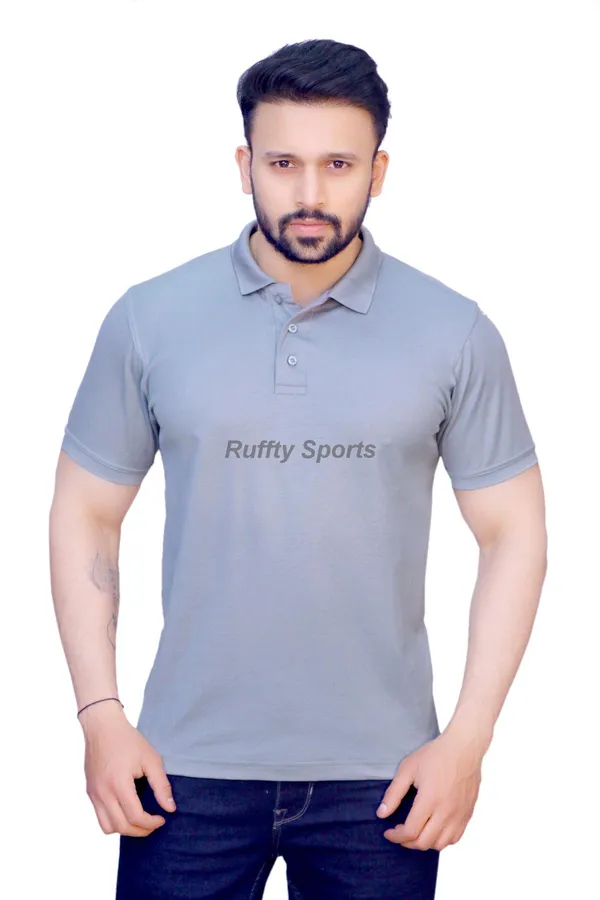Grey_Casual_Polo_T_Shirt_for_Men