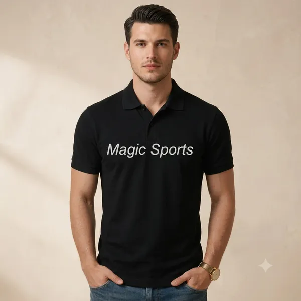Black_Cotton_Regular_Fit_Polo_T-Shirt_For_Men