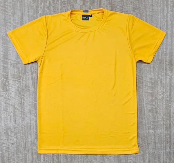 Yellow_Textured_Regular_Fit_T-Shirt_for_Men