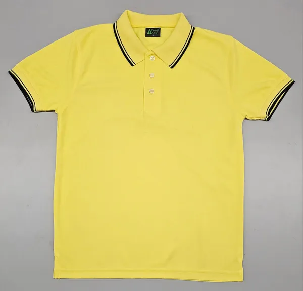 Yellow_Textured_Regular_Fit_Polo_T-Shirt_for_Men