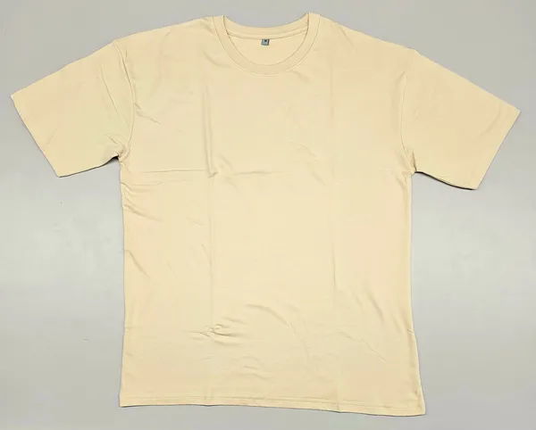 Beige_Crew_Neck_Short_Sleeve_T-Shirt_for_Men