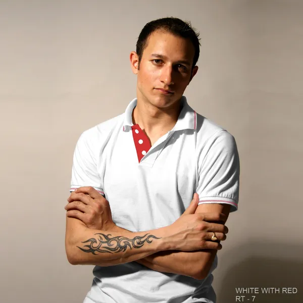 White_Contrast_Polo_T-Shirt_for_Men