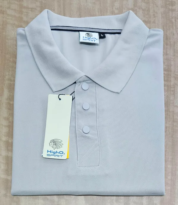 Grey_Regular_Fit_Polo_T-Shirt_For_Men