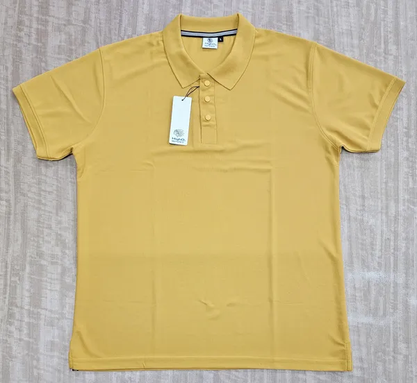 Mustard_Textured_Regular_Fit_Polo_T-Shirt_for_Men