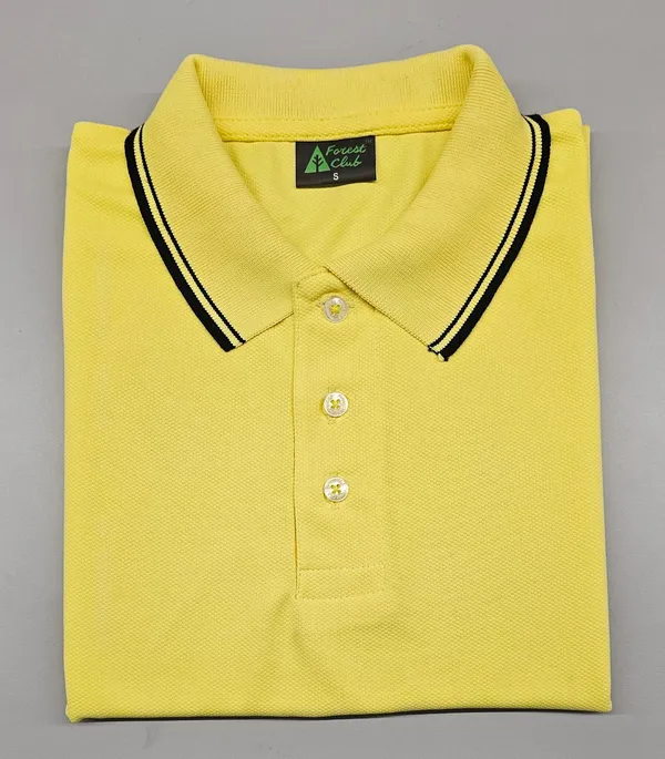 Yellow_Textured_Regular_Fit_Polo_T-Shirt_for_Men